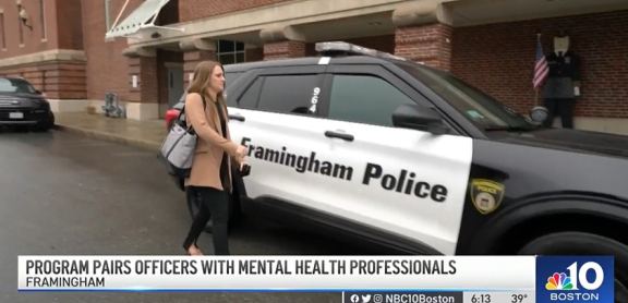 TV screen capture of clinician entering FPD SUV cruiser
