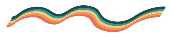 Brightly colored wavy stripes